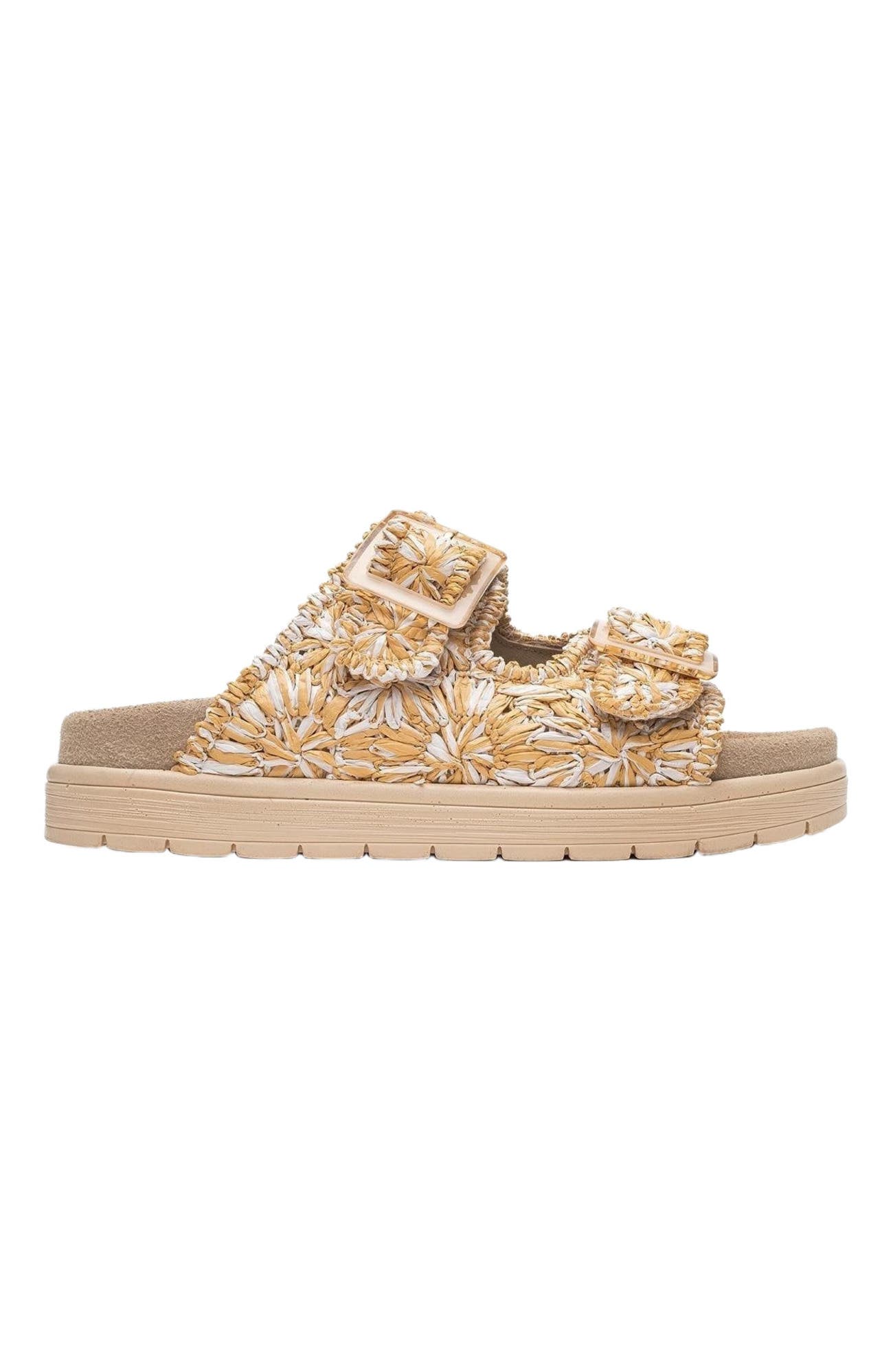 Milana Leather Double-Strap Sandal, Alternate, color, Beige Leather