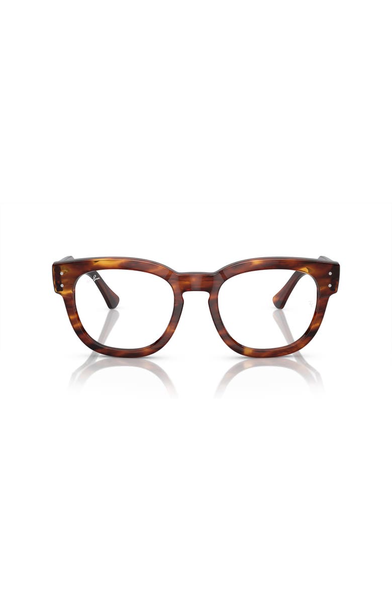 Ray-Ban 50mm Square optical glasses, Alternate, color, Brown
