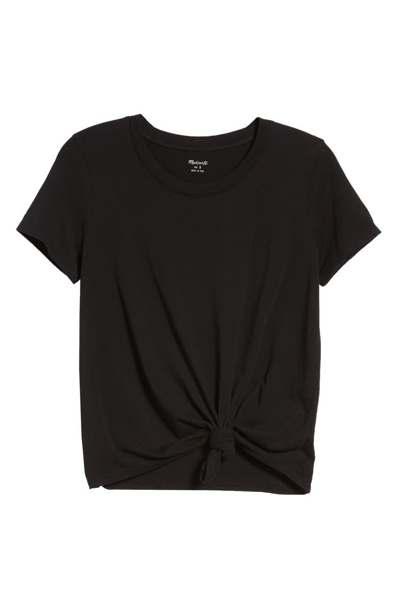 Madewell Knot Front Tee, Alternate, color, 