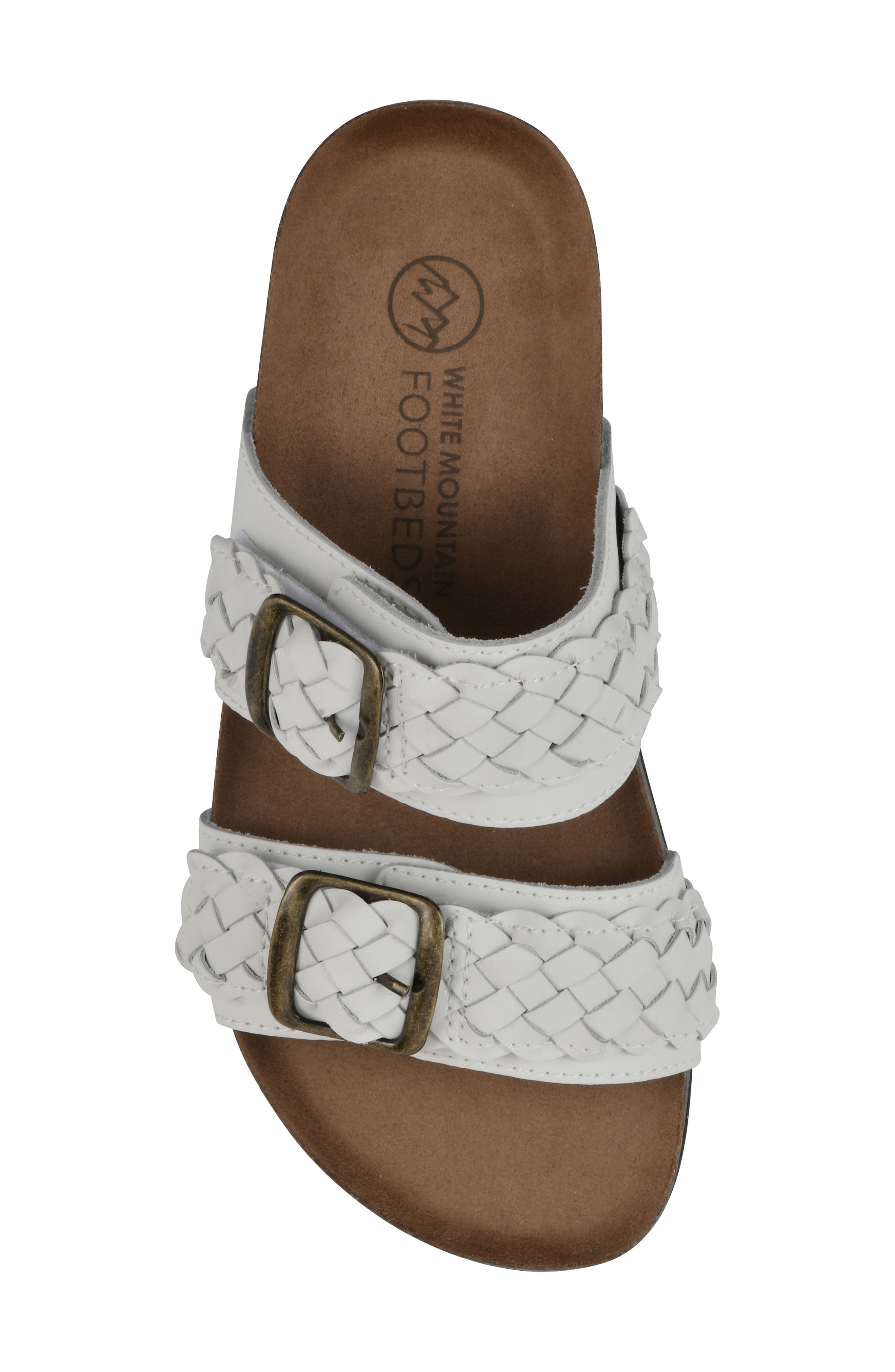 CLIFFS BY WHITE MOUNTAIN Hey Hey Slide Sandal, Alternate, color, White Leather