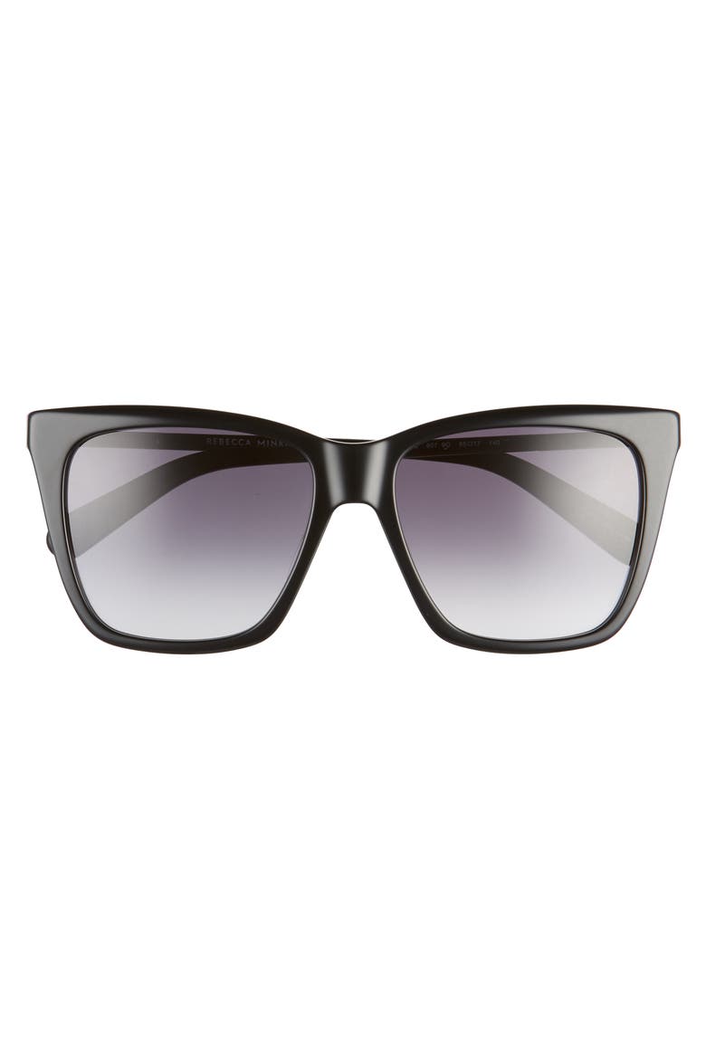 Indio 55mm Gradient Cat Eye Sunglasses, Alternate, color, BLACK/ DARK GREY
