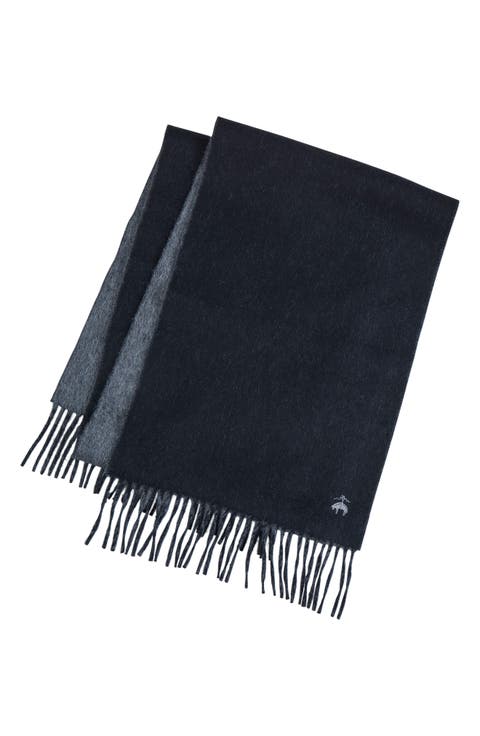 Twill Wool & Cashmere Blend Fringe Scarf
