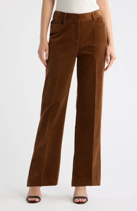 Corduroy Flare Leg Pants