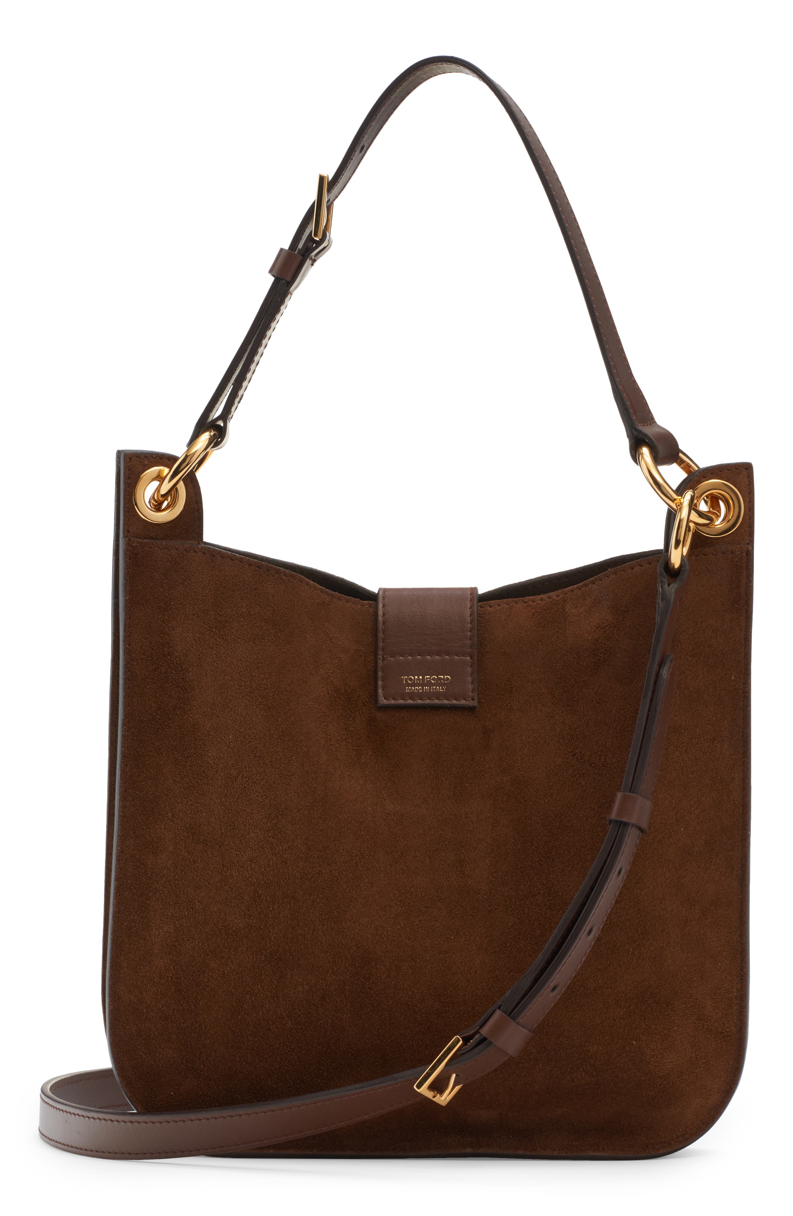 TOM FORD Small Tara Suede Top Handle Bag, Alternate, color, 