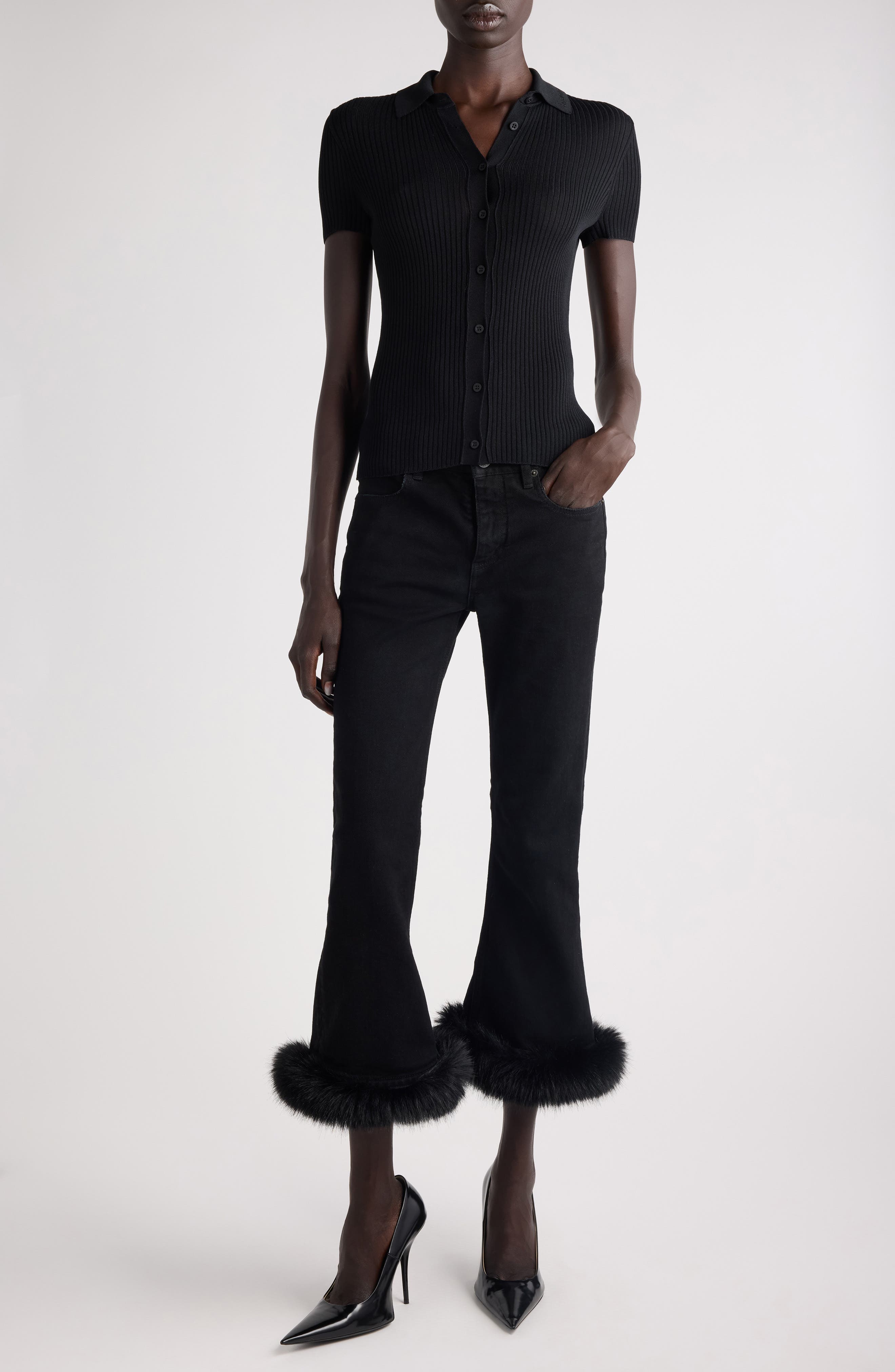 Short Sleeve Rib Top