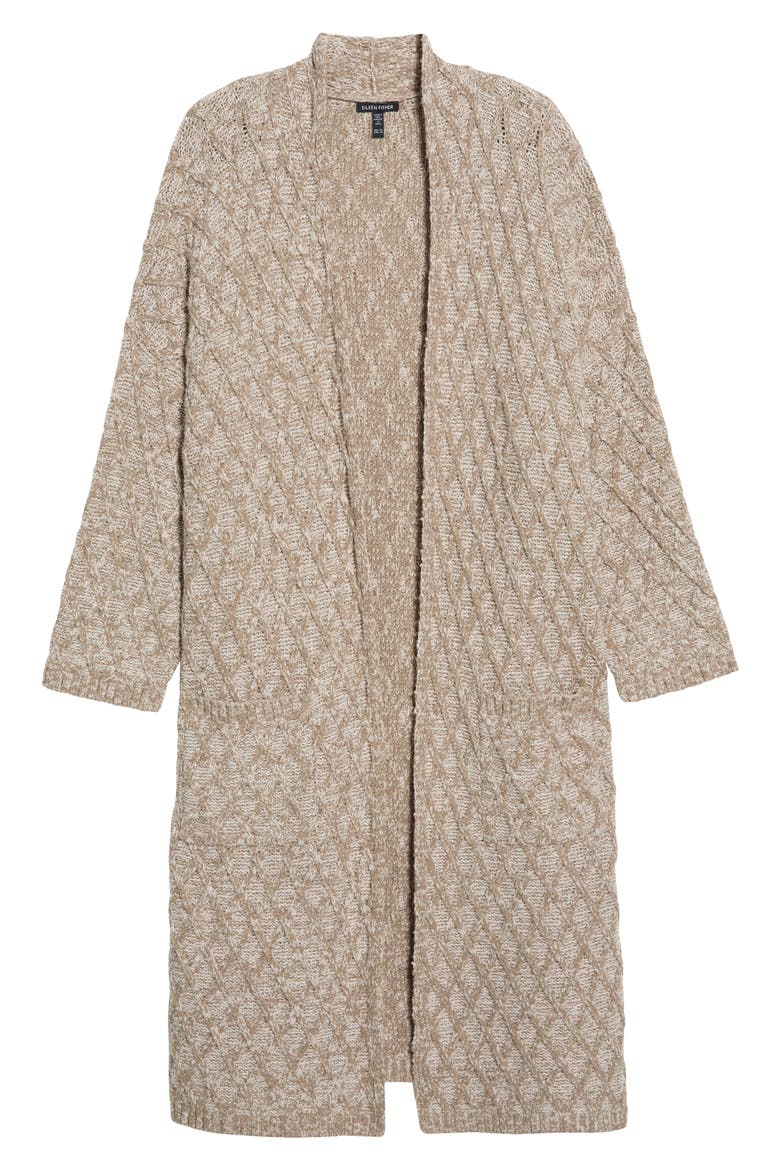 Open Front Organic Cotton Blend Cardigan, Main, color, TWINE