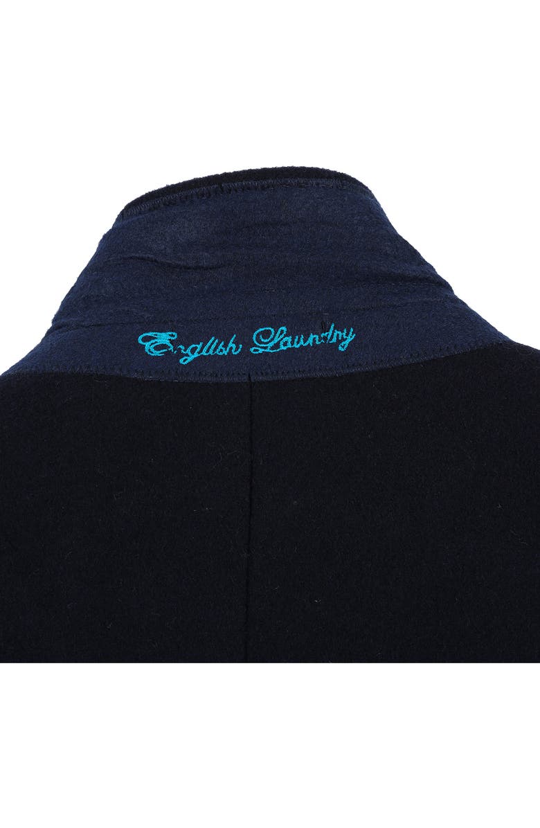 English Laundry Wool Blend 3-Button Three-Quarter Length Top Coat, Alternate, color, Navy