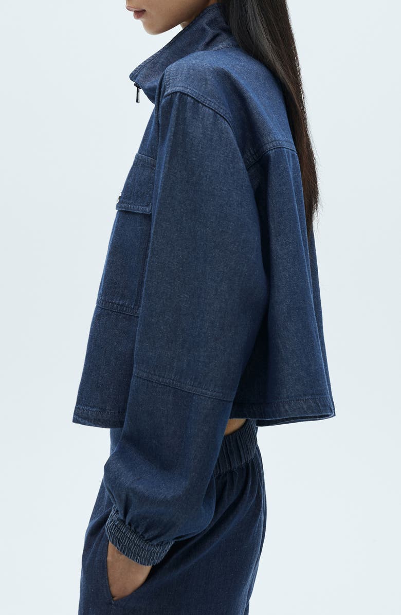 MANGO Flap Pocket Denim Jacket, Alternate, color, 