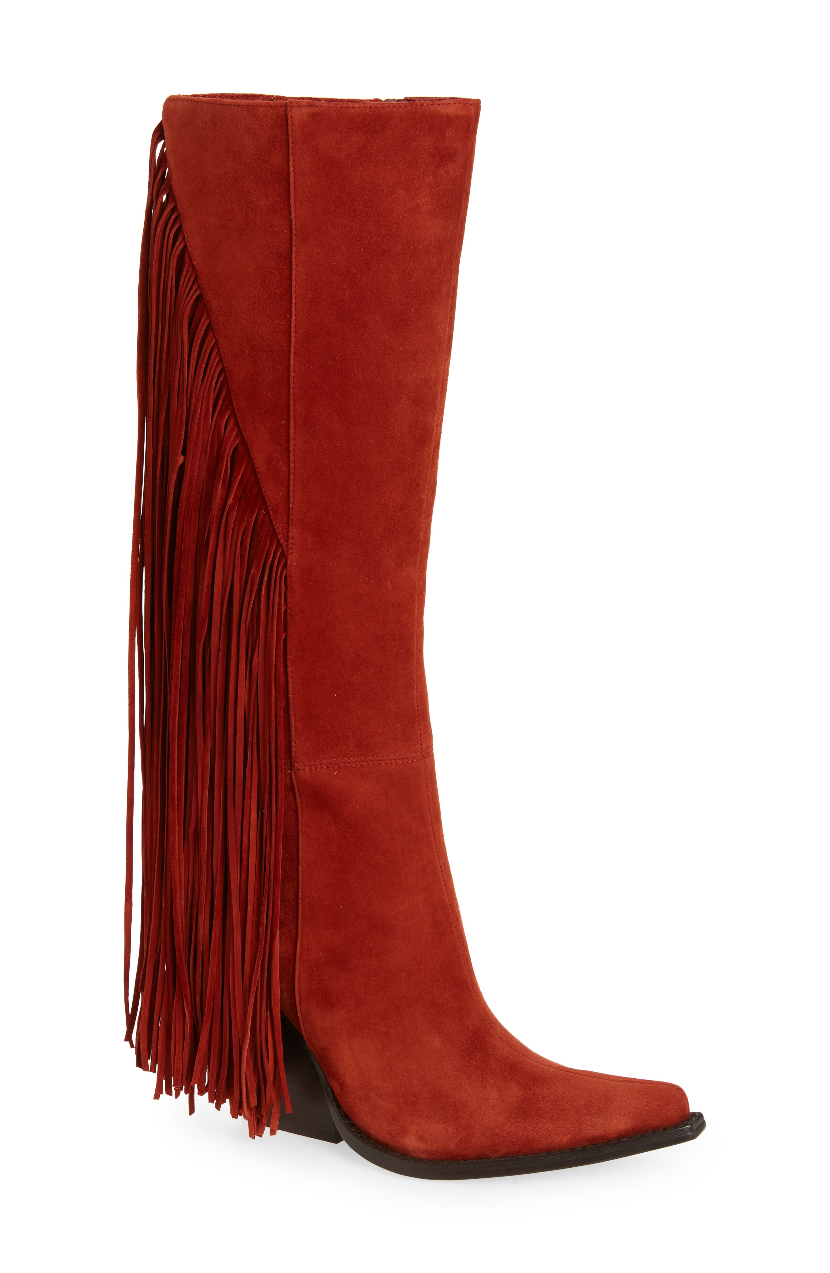 Cattle Western Boot, Main, color, RUST SUEDE