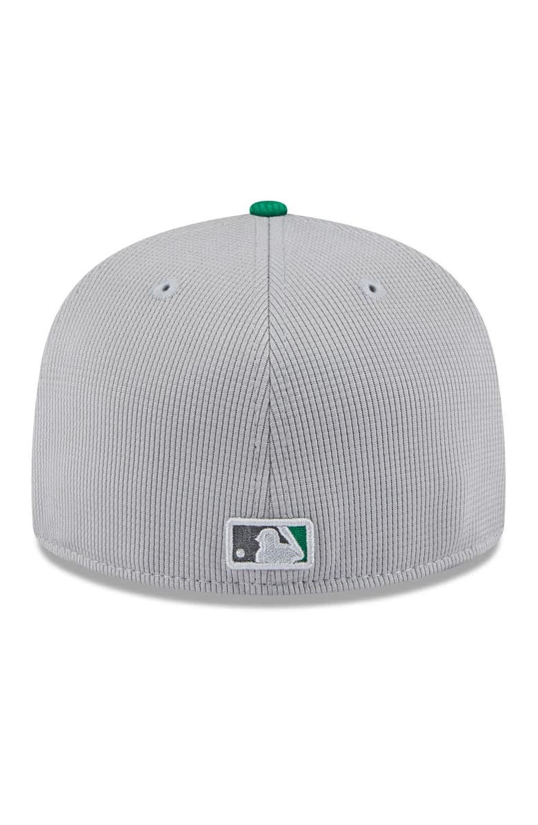 New Era Men's New Era  Gray/Green Athletics 2025 Batting Practice 59FIFTY Fitted Hat, Alternate, color, 