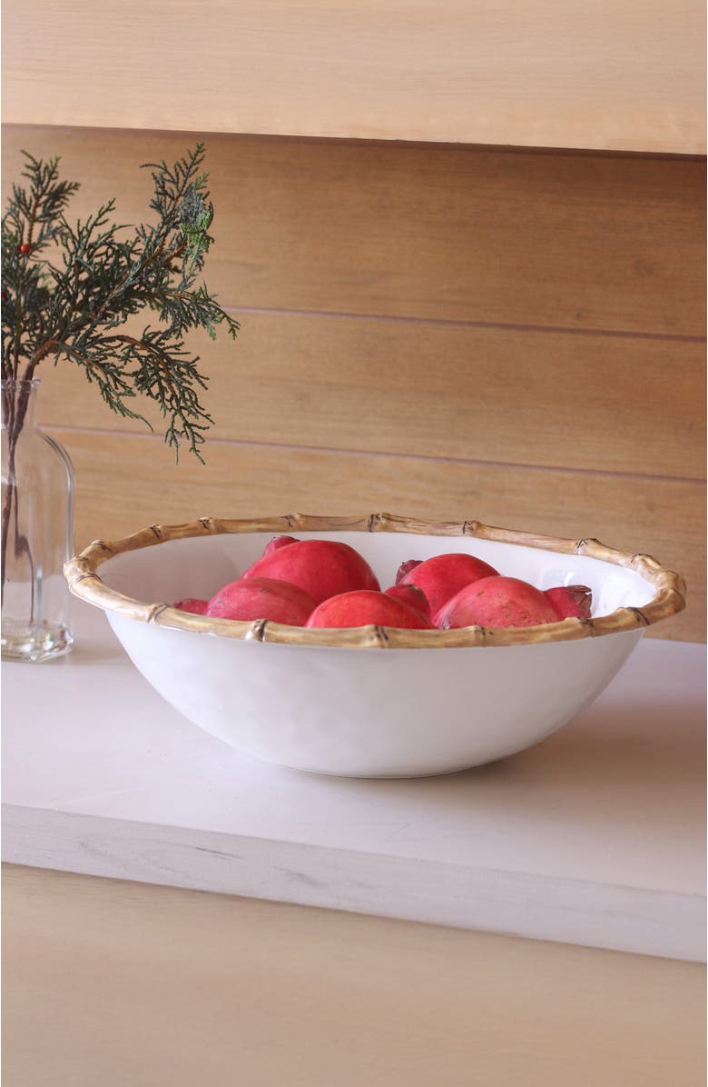 BEATRIZ BALL Collection Vida Cane Large Salad Bowl, Alternate, color, White