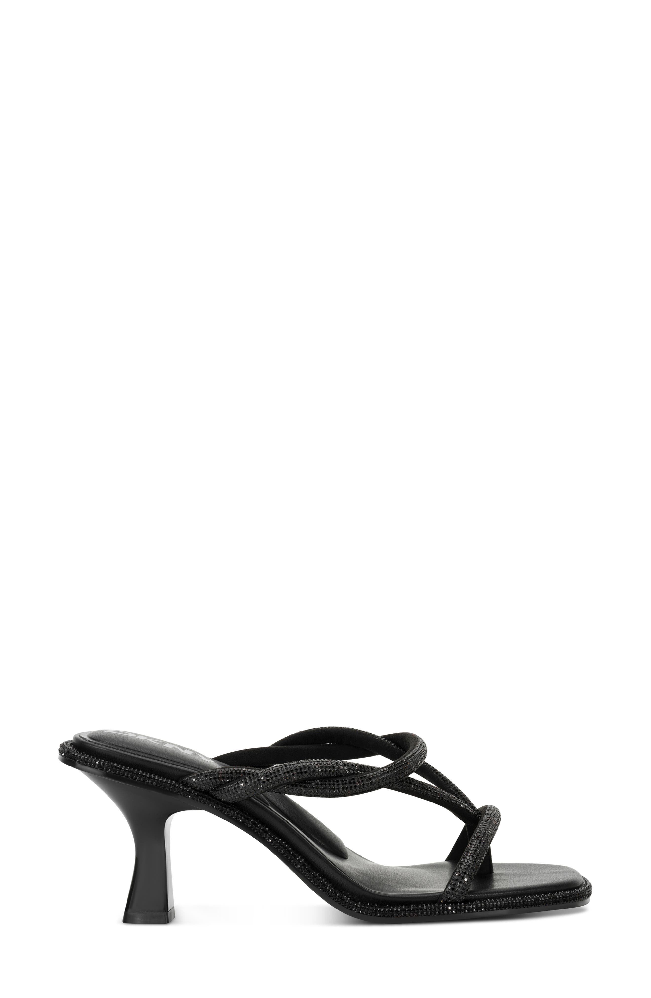 DKNY Embellished Strappy Sandal, Alternate, color, Black