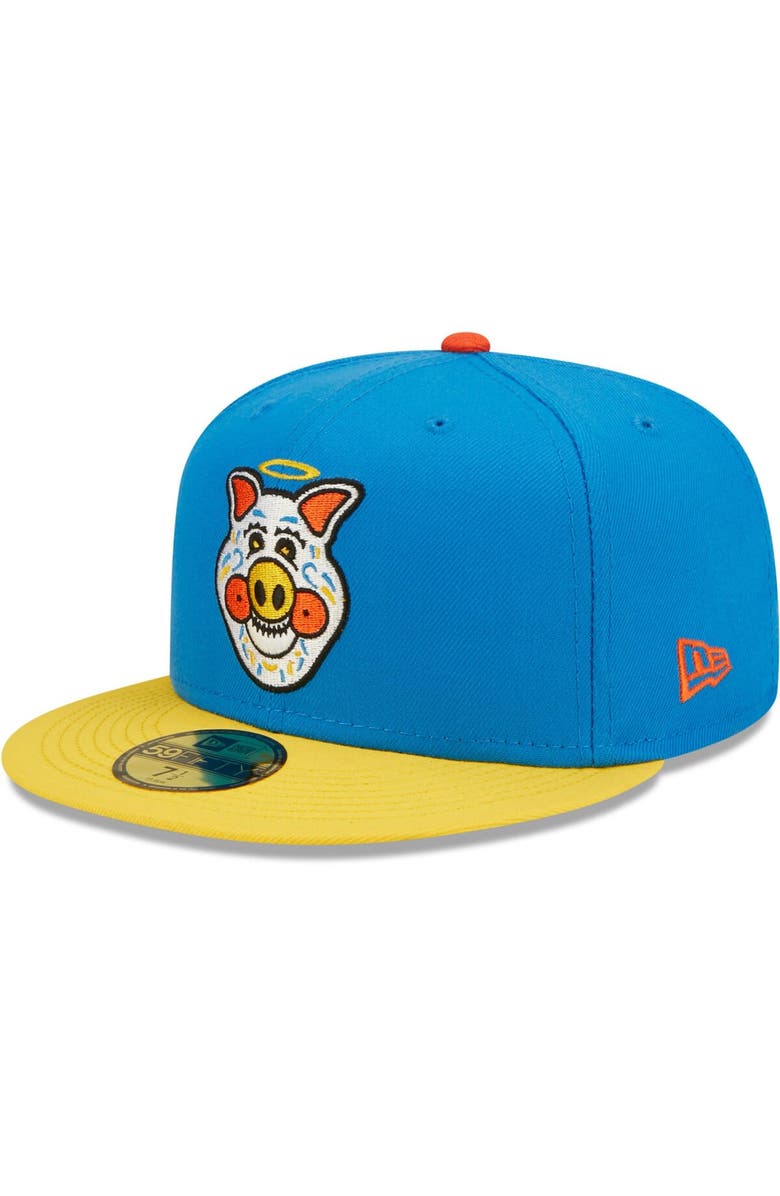 New Era Men's New Era Royal/Yellow Santos de San Pablo Copa De La Diversion 59FIFTY Fitted Hat, Main, color, Royal