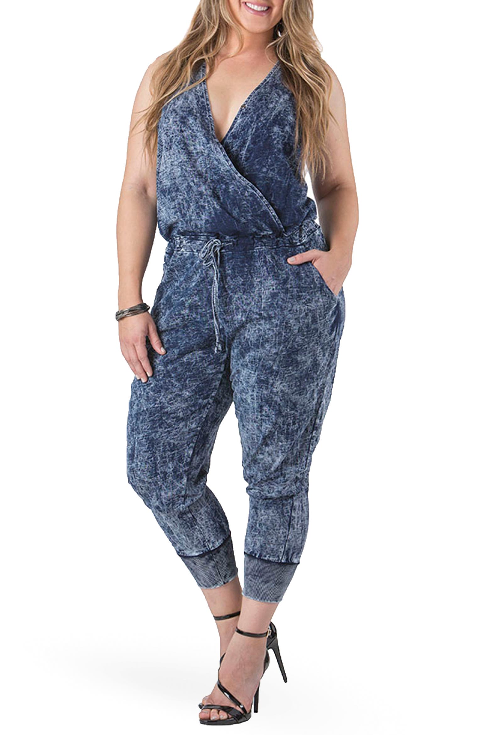 96751 Standards & Practices Estelle Surplice Crop Jumpsuit (Women ...