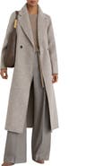 Reiss Daia Herringbone Wool Blend Wrap Coat