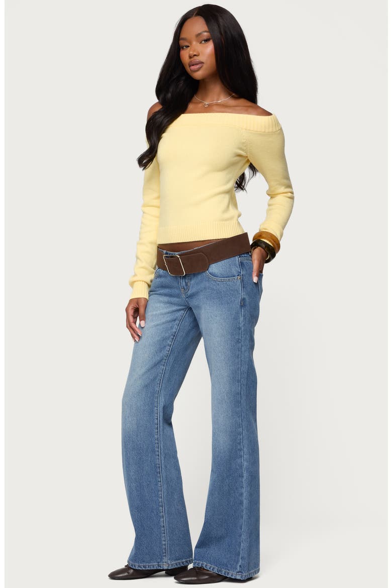 Elona Off the Shoulder Sweater, Alternate, color, YELLOW
