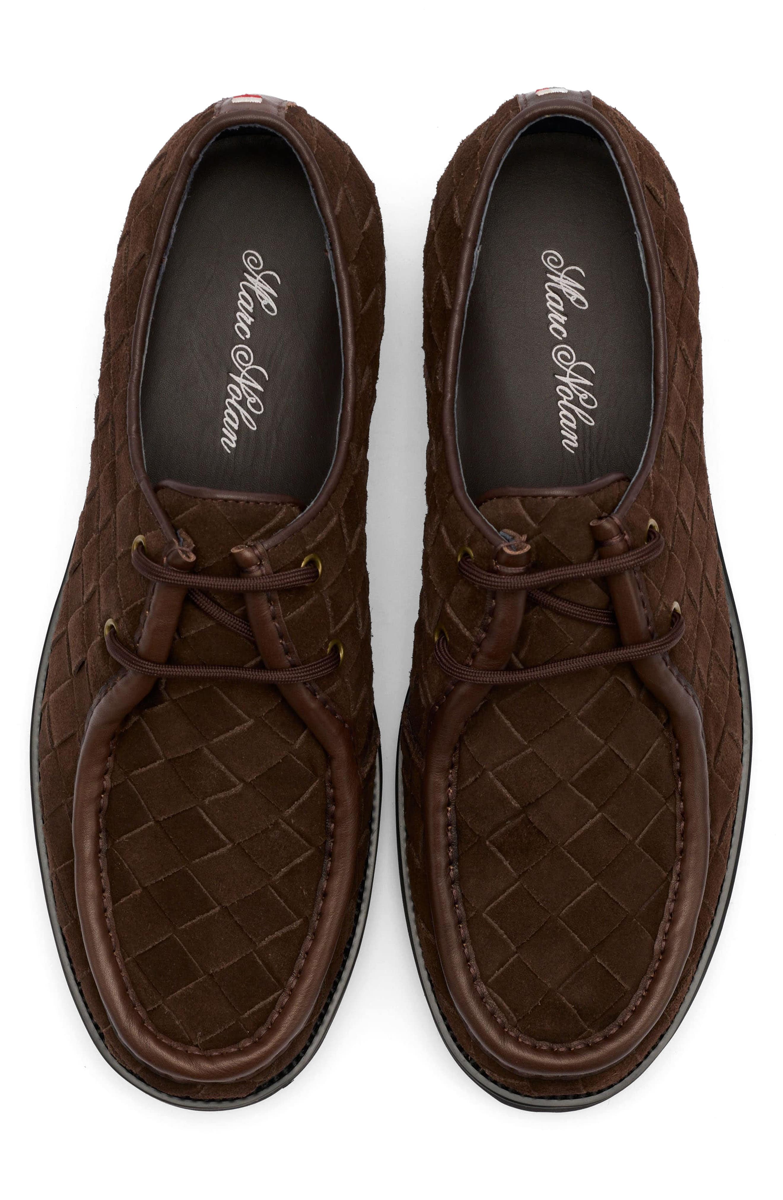 Montana Leather Oxford, Alternate, color, CHOCOLATE WOVEN