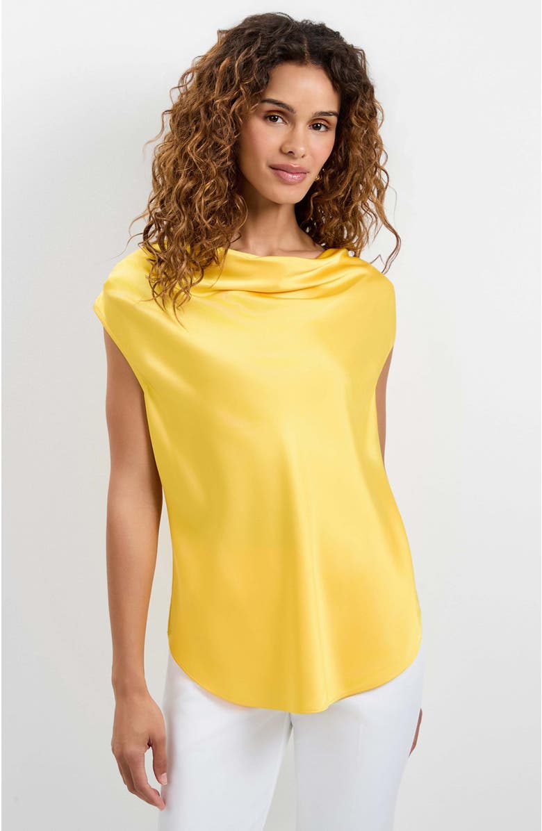 Trina Turk Alessi Cowl Neck Top, Alternate, color, Lambretta Lemon