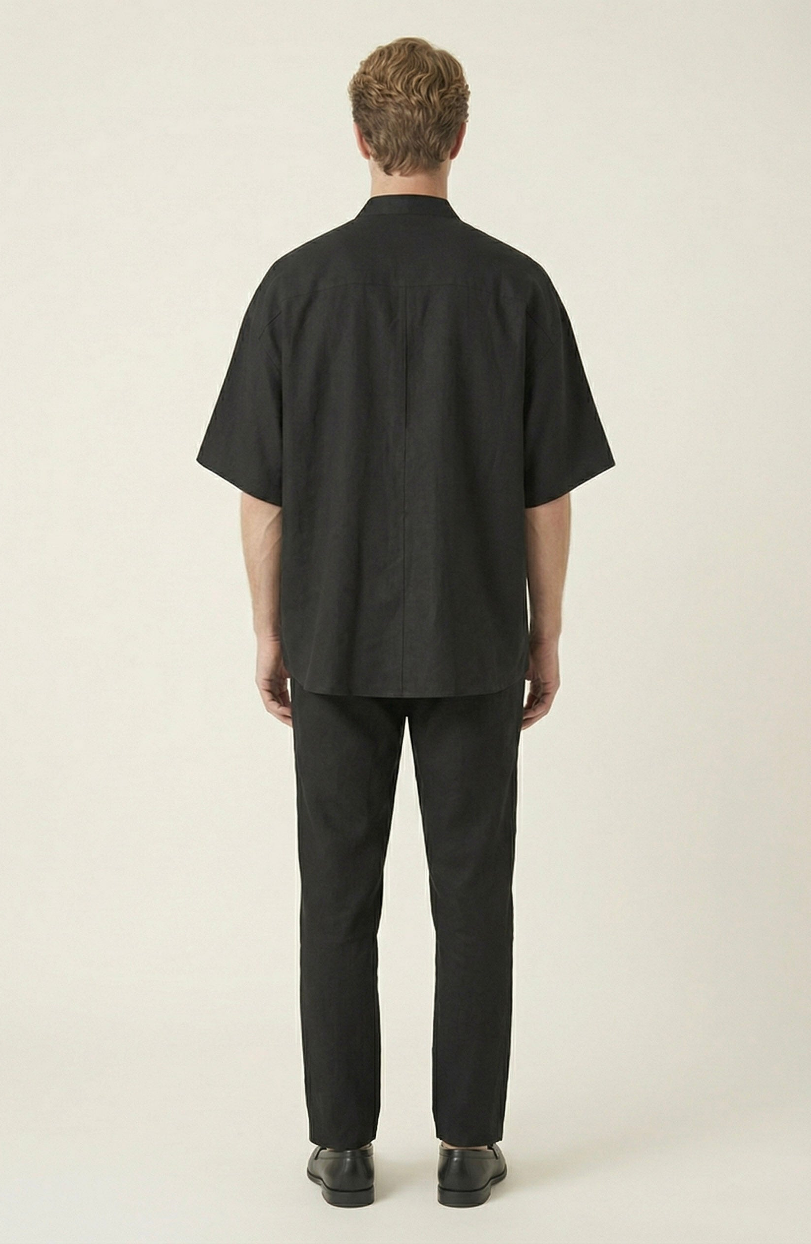 Band Collar Cotton Shirt - image 2