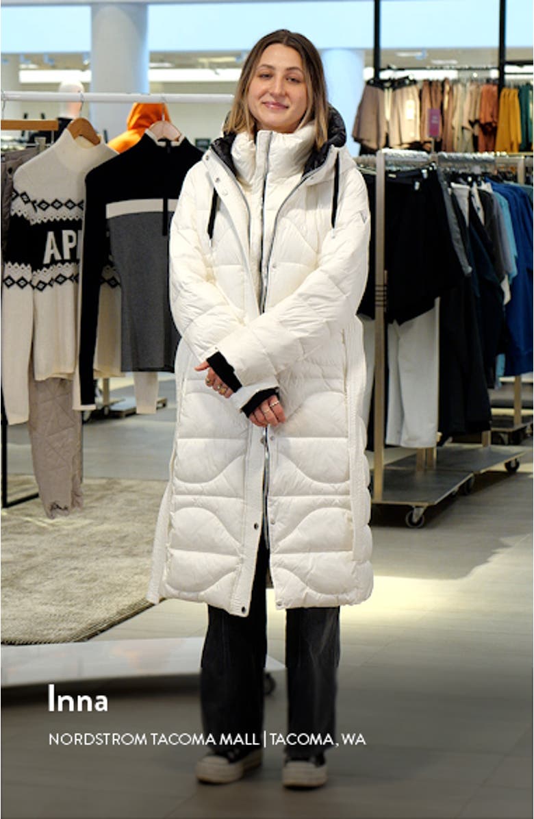 Onion Quilted Recycled Nylon Longline Puffer Jacket, sales video thumbnail