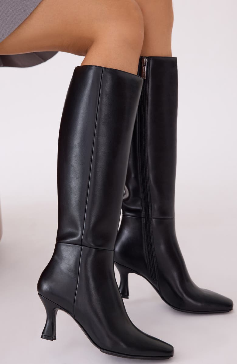 Anne Klein Perfektion Knee High Boot, Alternate, color, Black Smooth