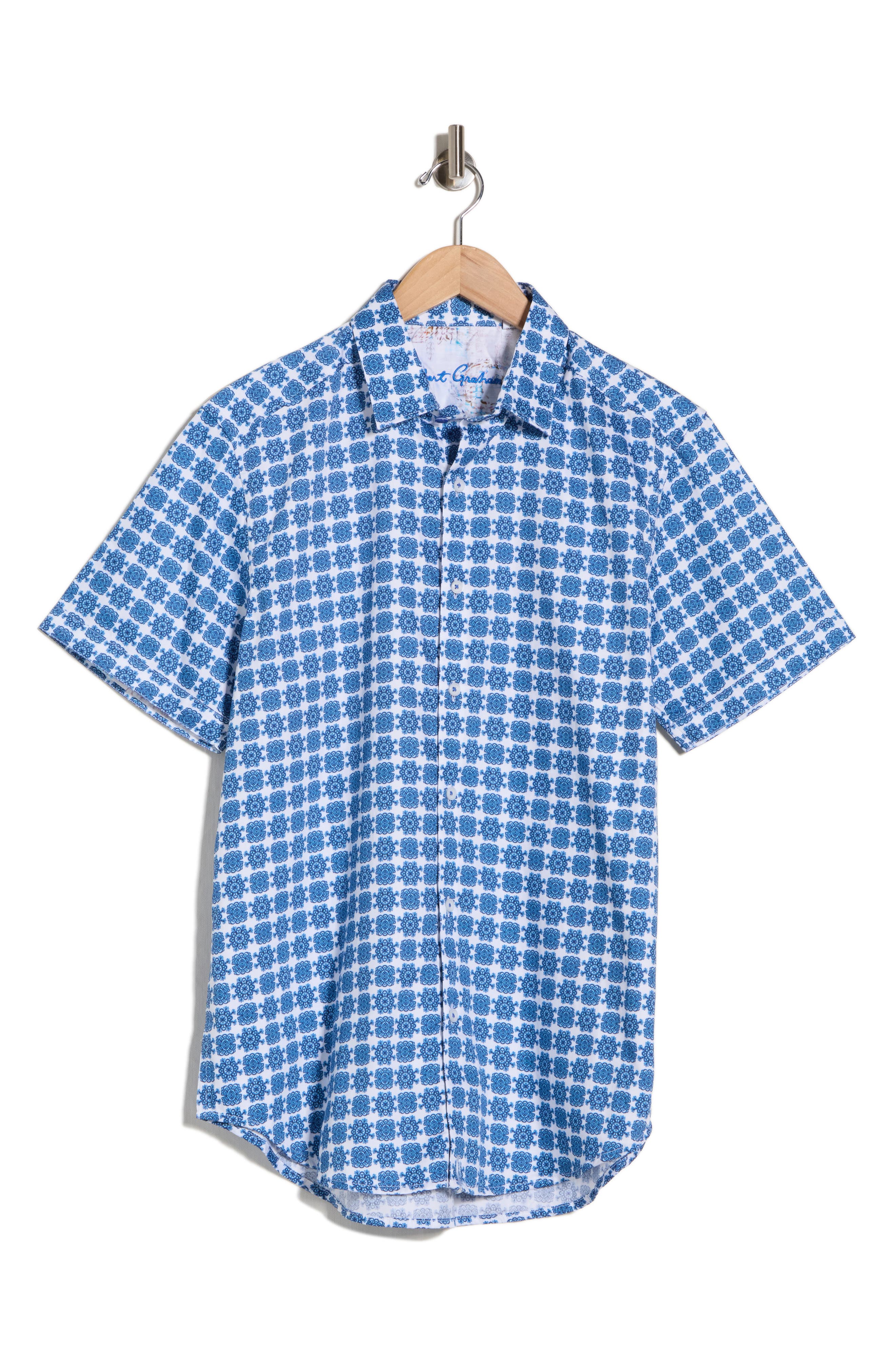 Robert Graham Arbor Short Sleeve Cotton Button-Up Shirt