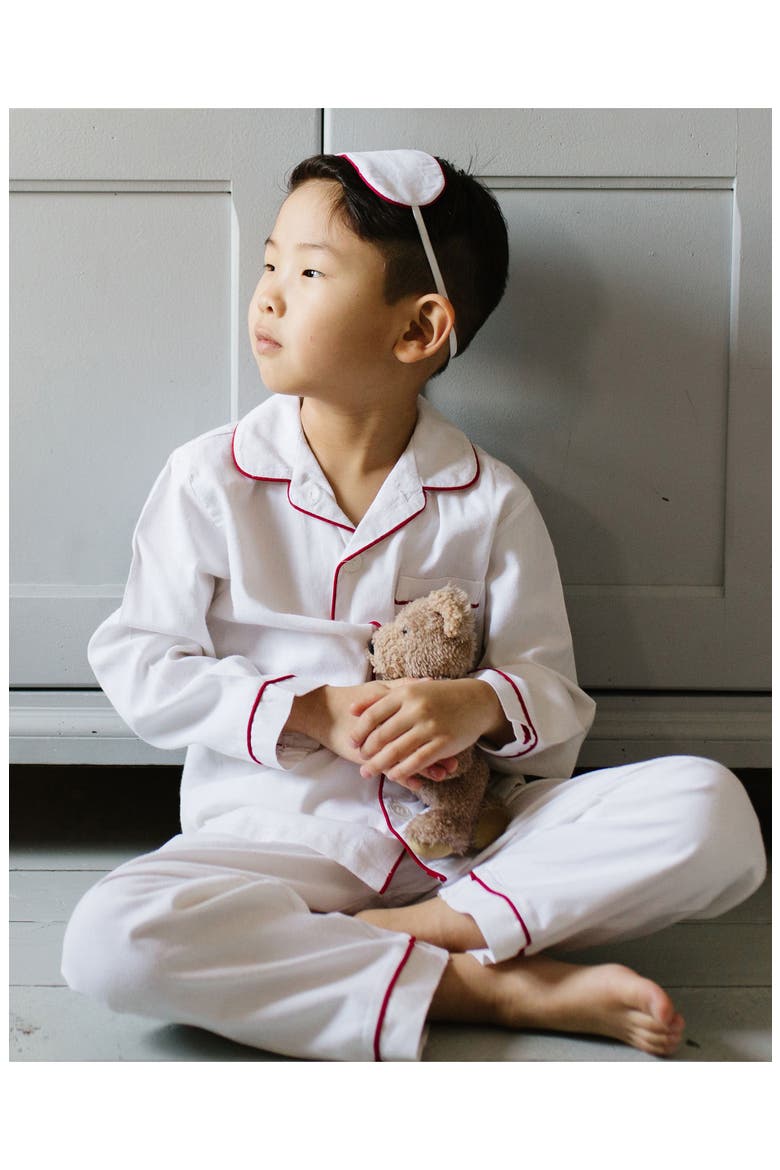 Piping Pajamas, Alternate, color, WHITE