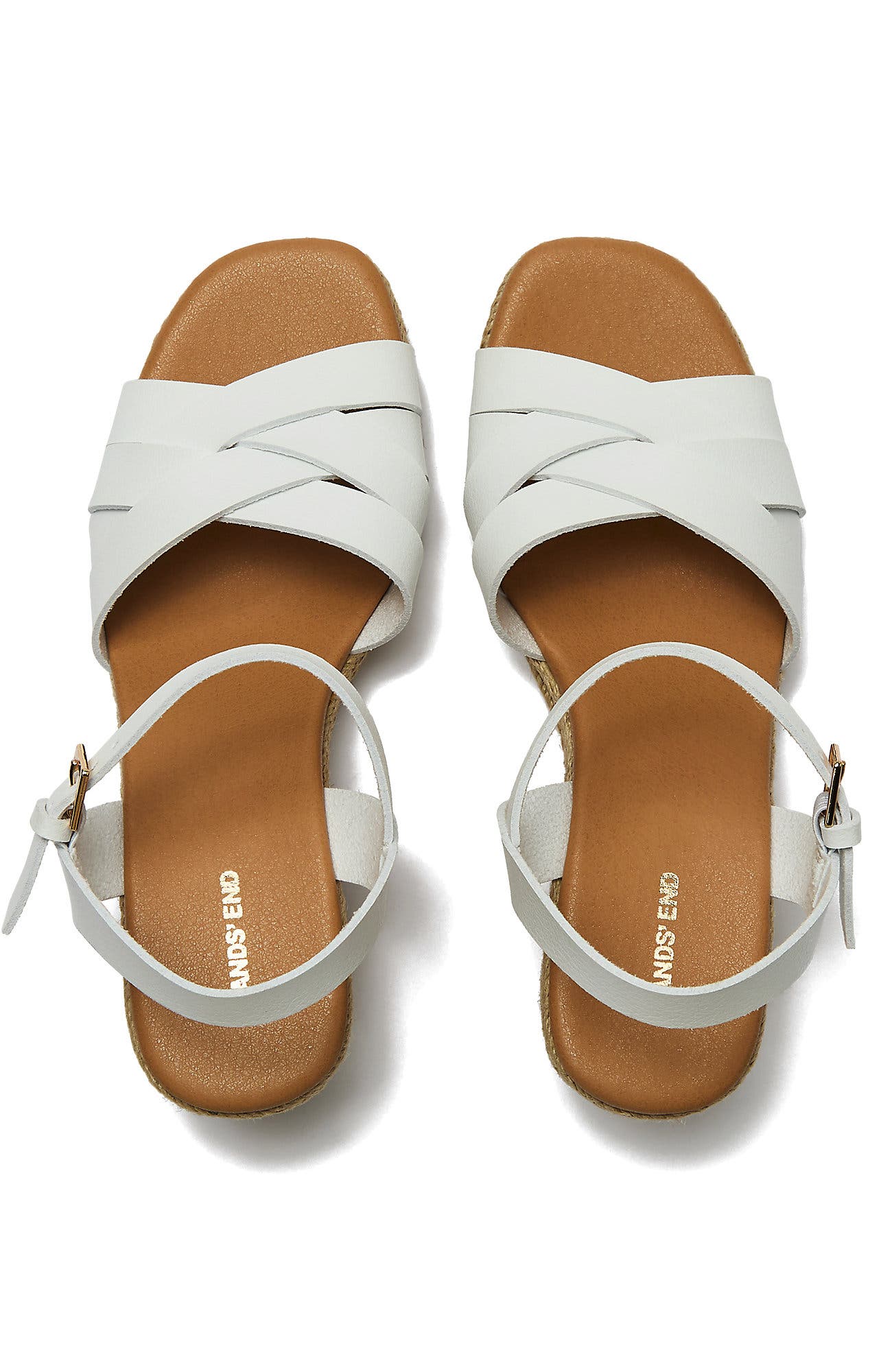Espadrille Wedge Sandals, Alternate, color, White