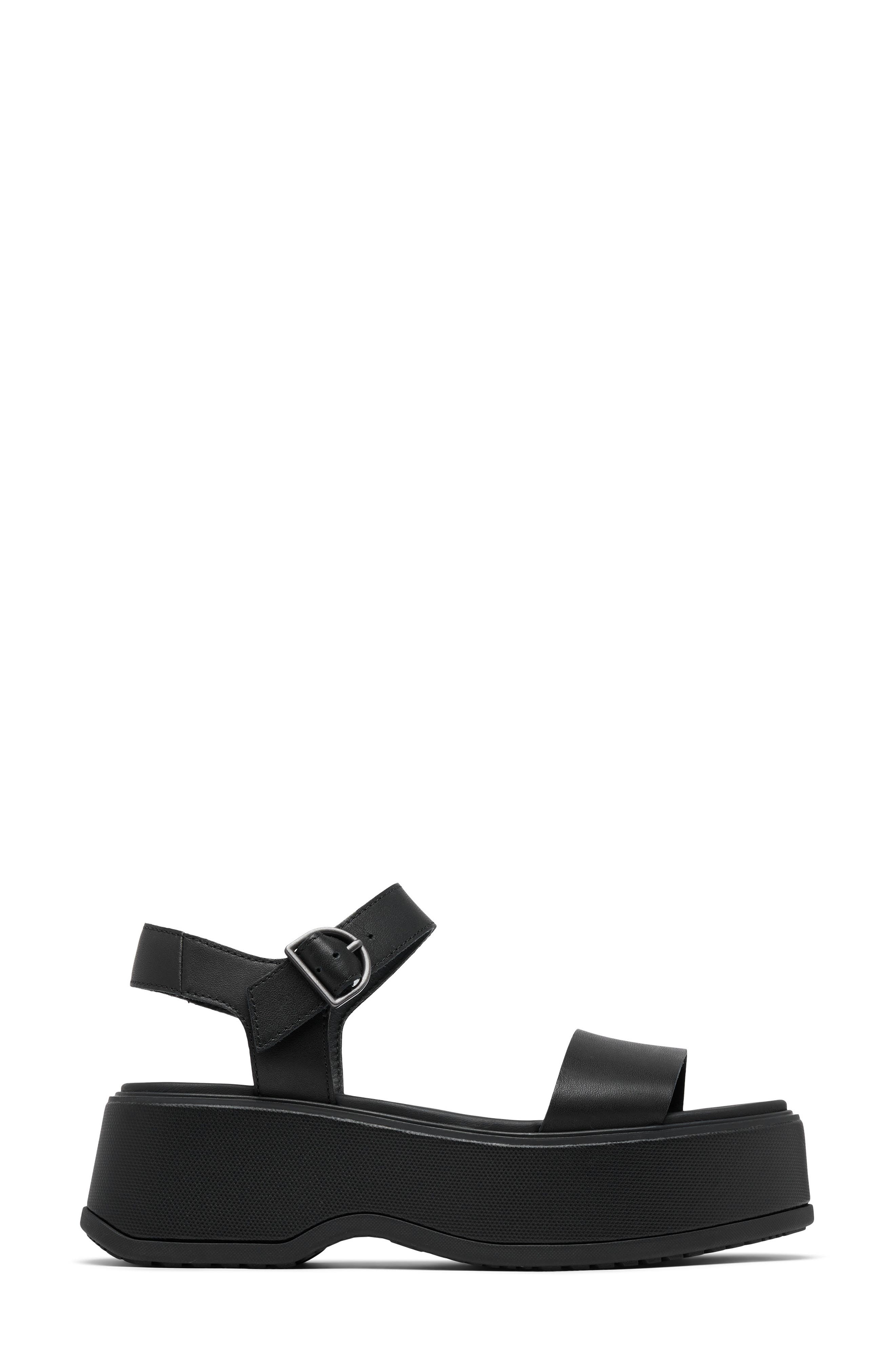 SOREL Dayspring Platform Sandal, Alternate, color, Black/ Black