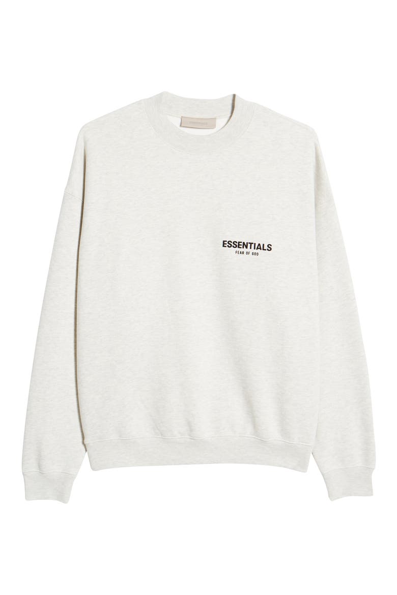 Essentials Cotton Blend Crewneck Sweatshirt, Alternate, color, LIGHT OATMEAL
