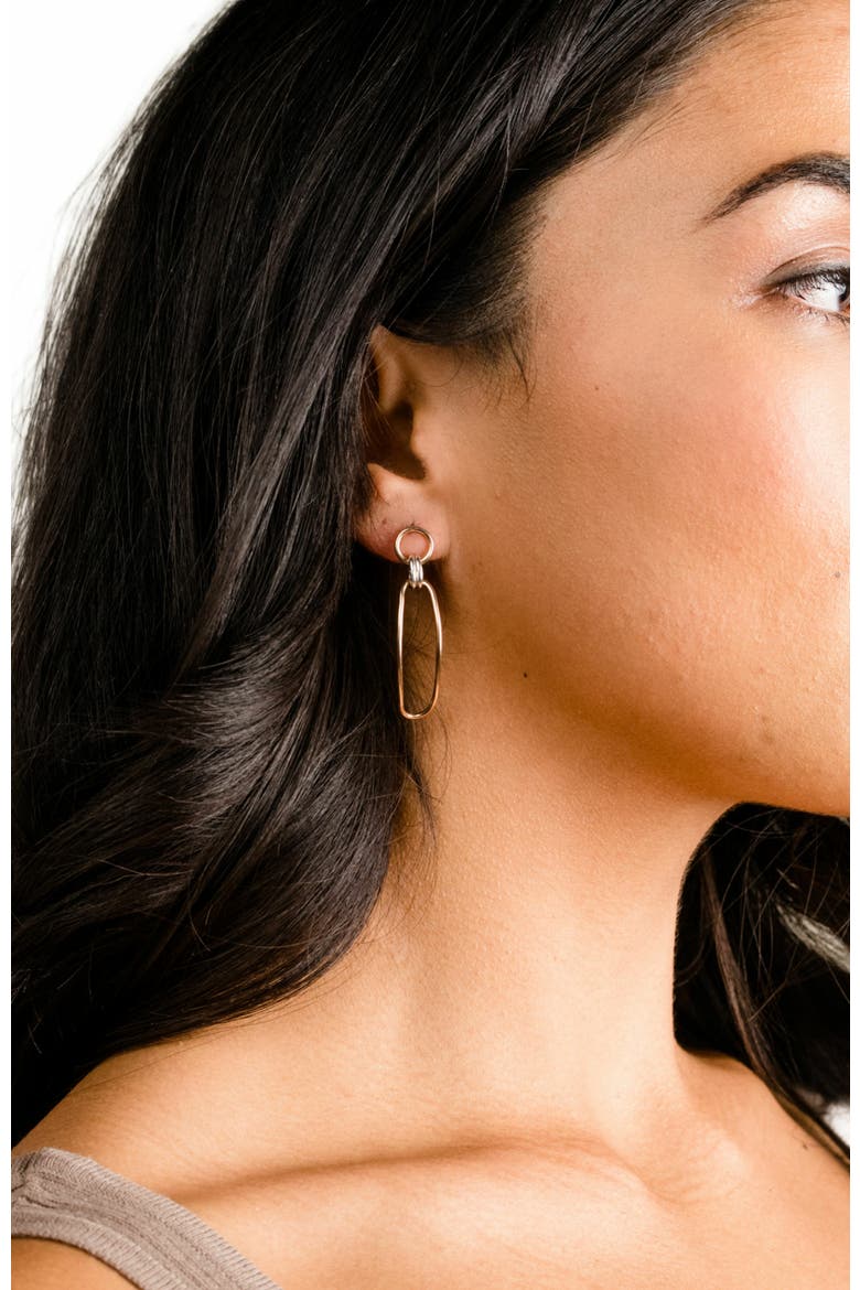 Date Night Earrings, Alternate, color, Two Tone