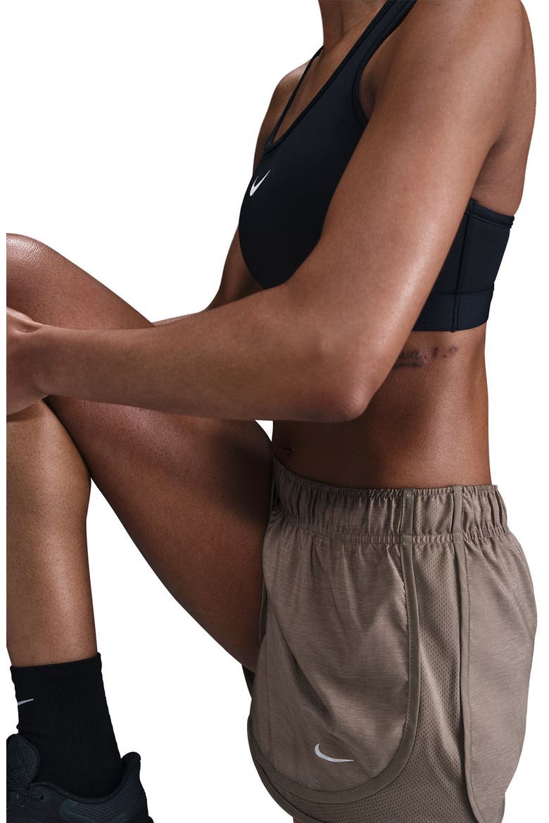 Tempo Dri-FIT Mid-Rise 3-Inch Running Shorts, Alternate, color, MINK BROWN/ HEATHER
