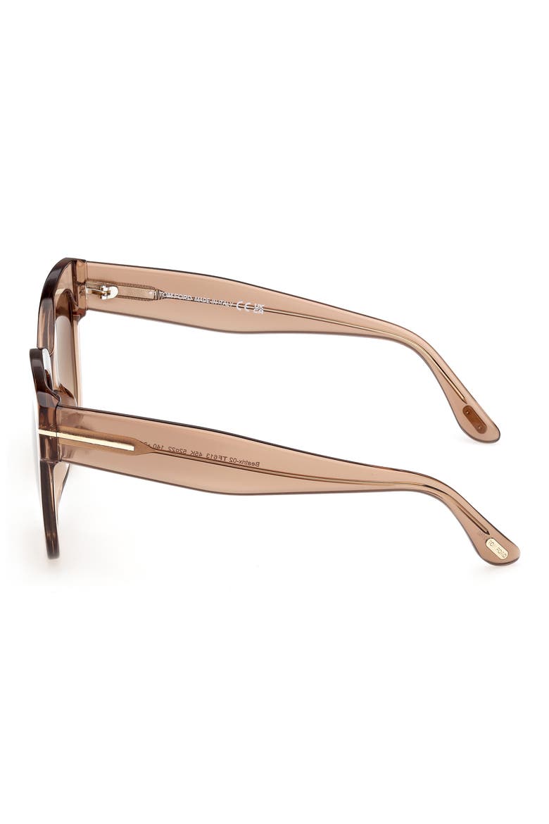 Beatrix 52mm Gradient Geometric Sunglasses, Alternate, color, SHINY LIGHT BROWN / GRADIENT ROVIEX