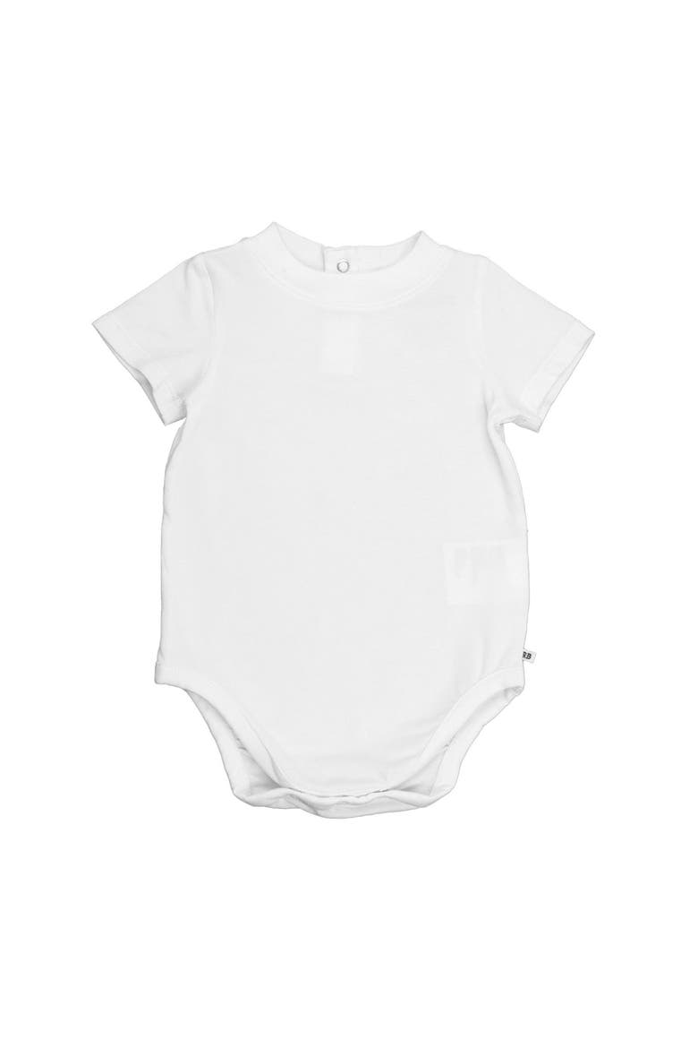 Baby Boys Short Sleeve Basic Bodysuit, Main, color, White