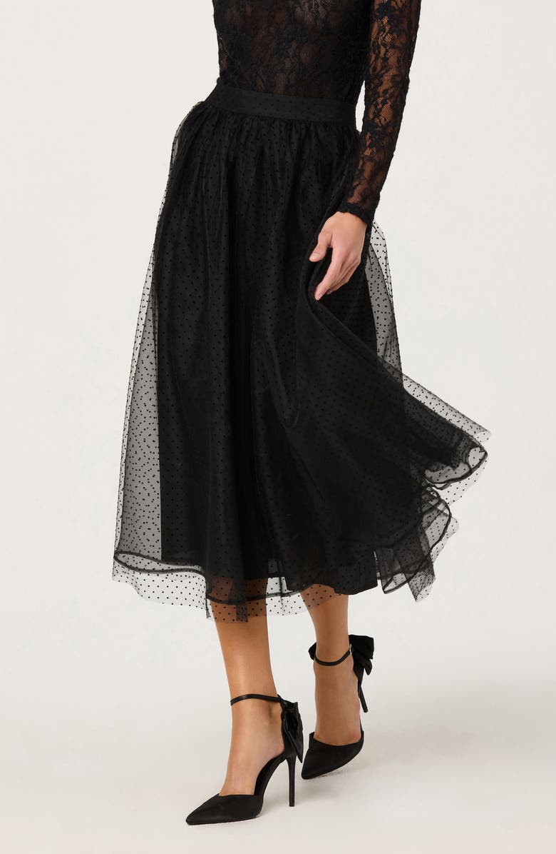 ASTR the Label Lela Tulle Skirt, Alternate, color, Black