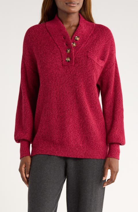 Cozy Cottonsilk™ Pocket Henley Sweater