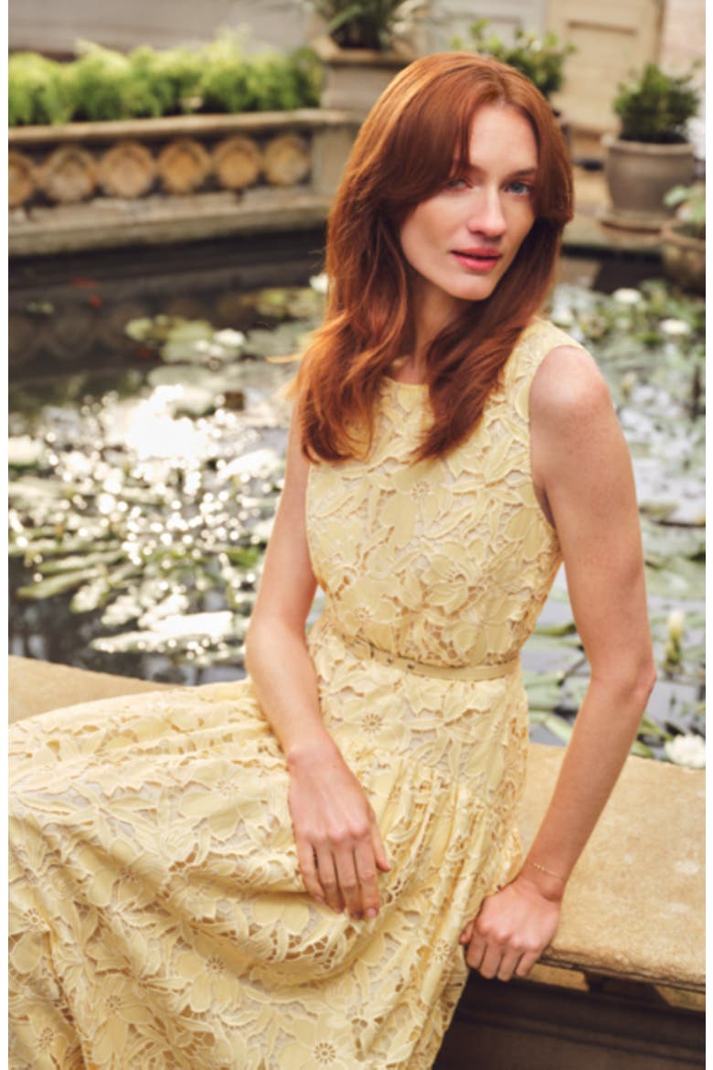 Meli Cutwork Lace Maxi Dress, Alternate, color, CREAMED CORN