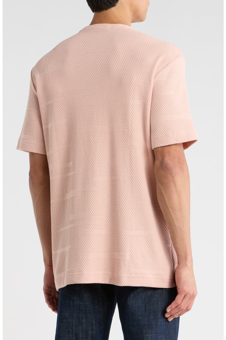 Jacquard Textured T-Shirt, Alternate, color, ROSE