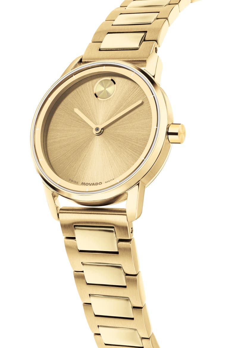 Bold Echo Bracelet Watch, 30mm, Alternate, color, GOLD