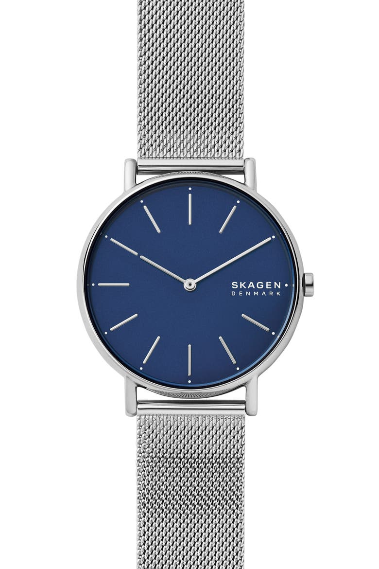 Signatur Mesh Strap Watch, 38mm, Main, color, STAINLESS
