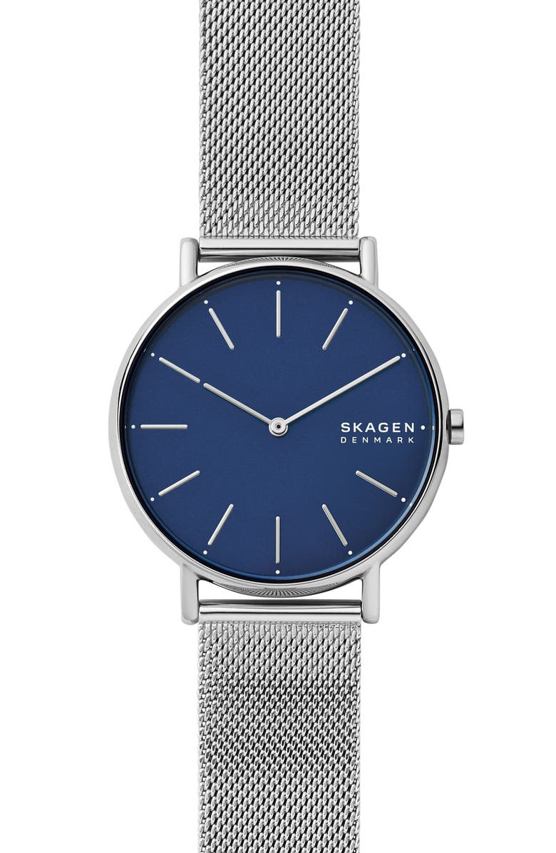 Skagen Signatur Mesh Strap Watch, 38mm, Main, color,