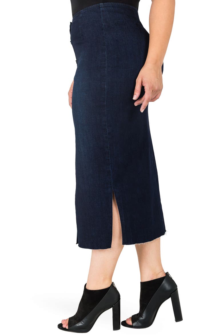 Elain Denim Pencil Skirt, Alternate, color, BLUE