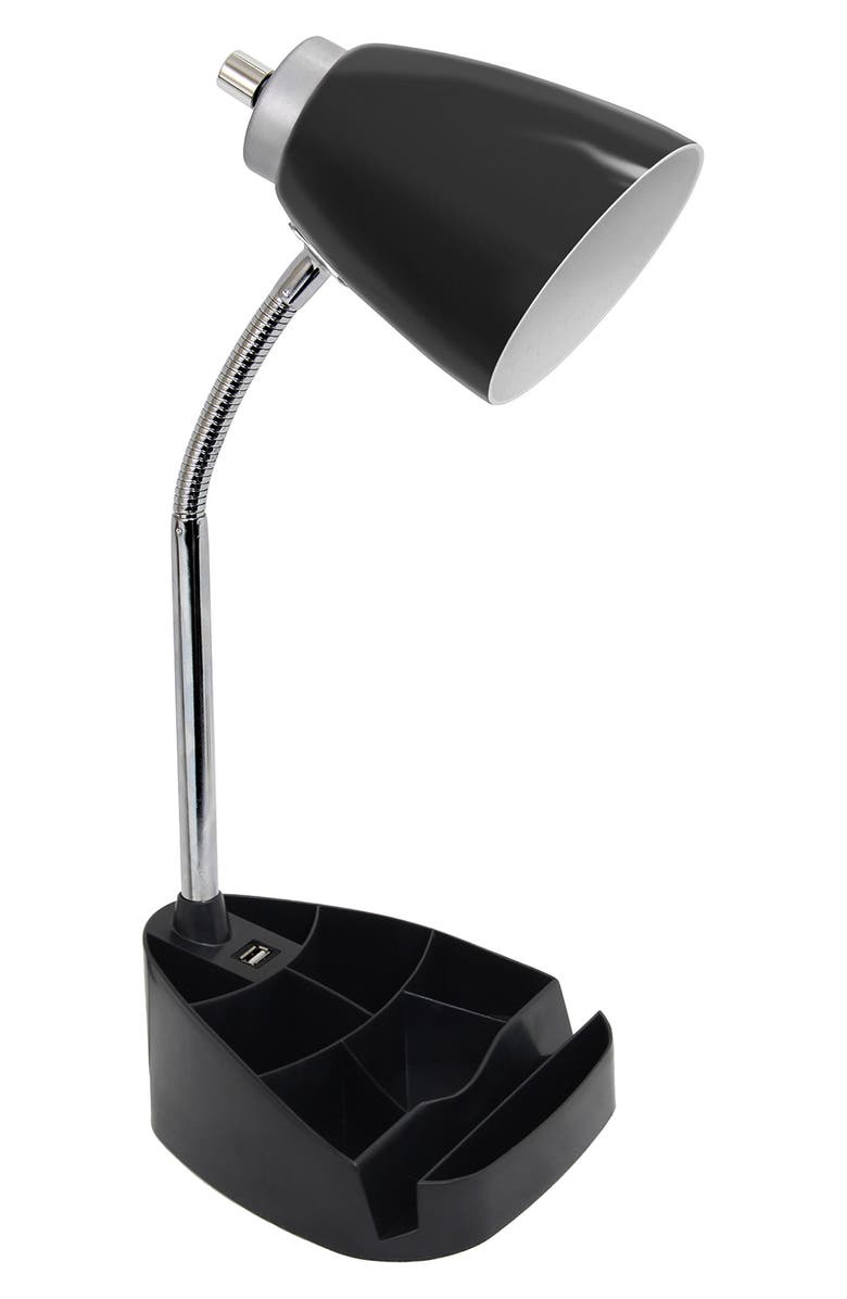 LALIA HOME Gooseneck USB Port Organizer Desk Lamp, Main, color, 