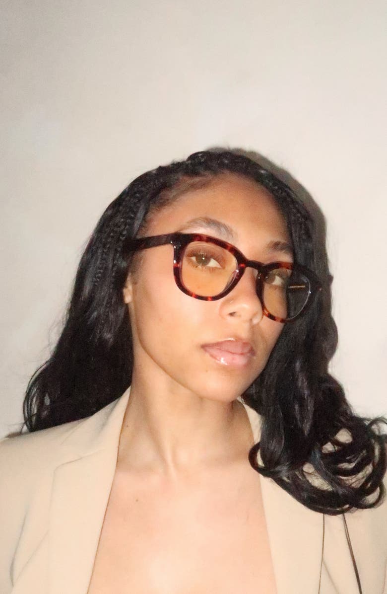 INDY JB Round Blue Light Glasses, Alternate, color, Tortoise Shell