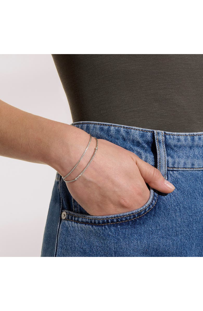 John Hardy JH Essentials Pavé Wrap Bracelet, 1.8mm, Alternate, color, Silver/Diamonds