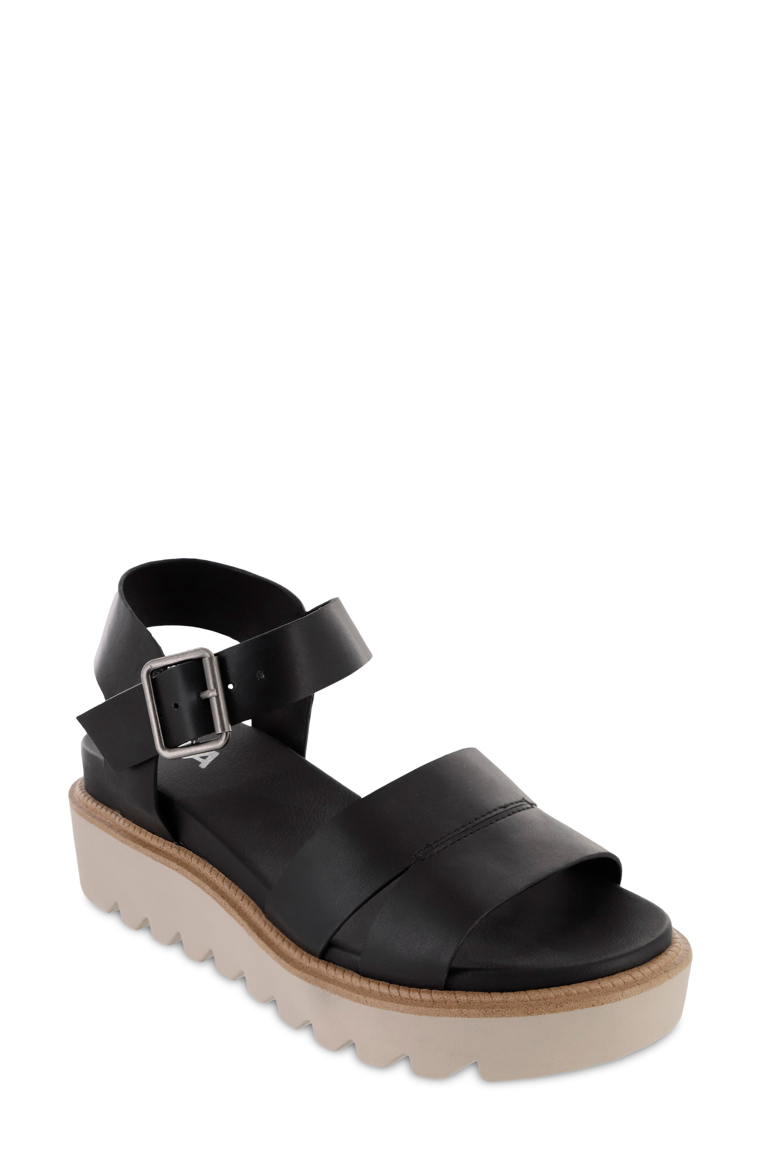 MIA Jovie Ankle Strap Platform Wedge Sandal