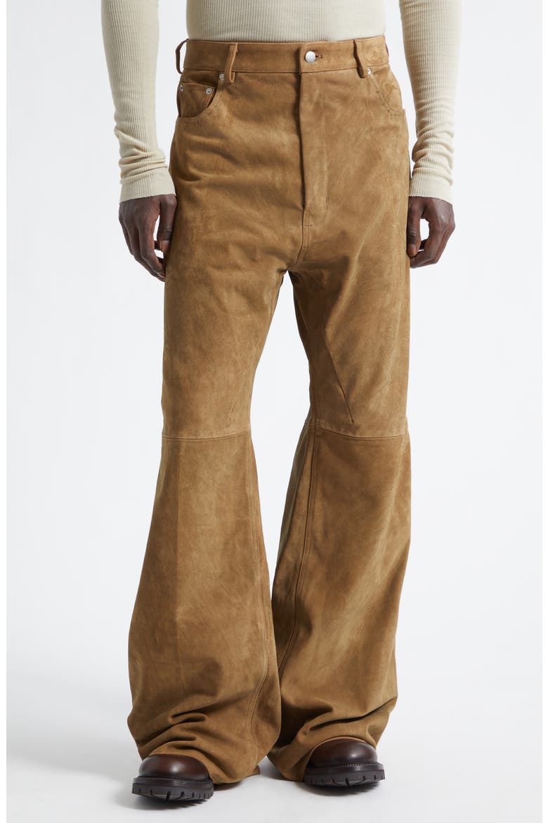 Geth Suede Wide Leg Pants, Main, color, SUMI BROWN