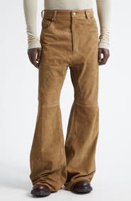 Rick Owens Geth Suede Wide Leg Pants