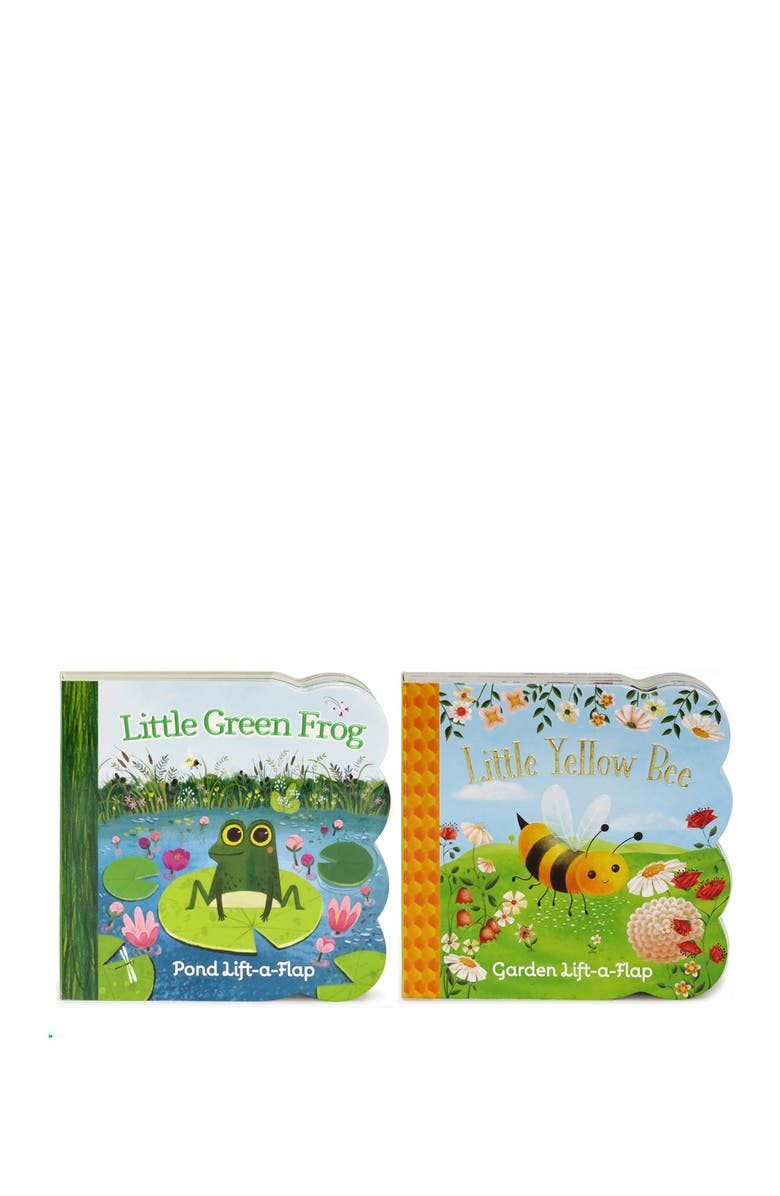COTTAGE DOOR PRESS 2-Pack: Little Yellow Bee and Little Green Frog Lift-a-Flap Books, Main, color,