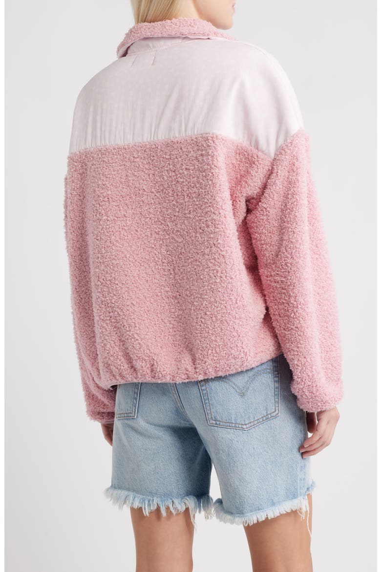 Ditsy Daisy Aria Quarter-Zip Pullover, Alternate, color, MAUVE